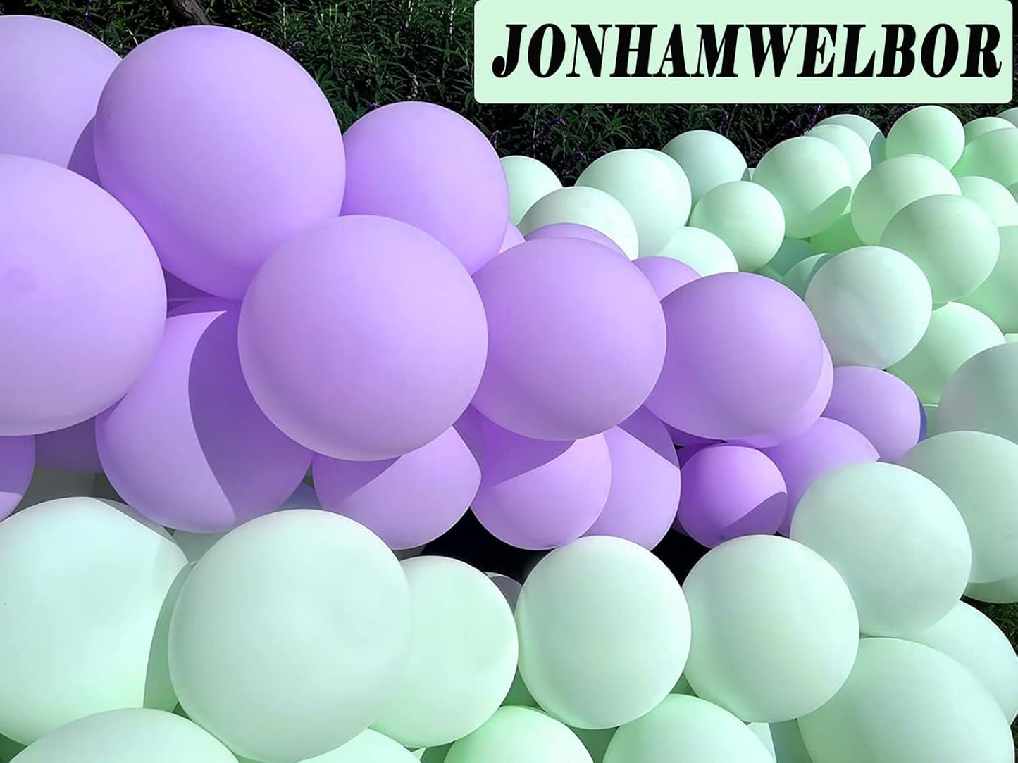 Jonhamwelbor Light Purple Matte Balloons (100 pcs 12 inch) Pastel Purple Macaron Lilac Latex Balloons for Baby Shower Girl Birthday Wedding Party