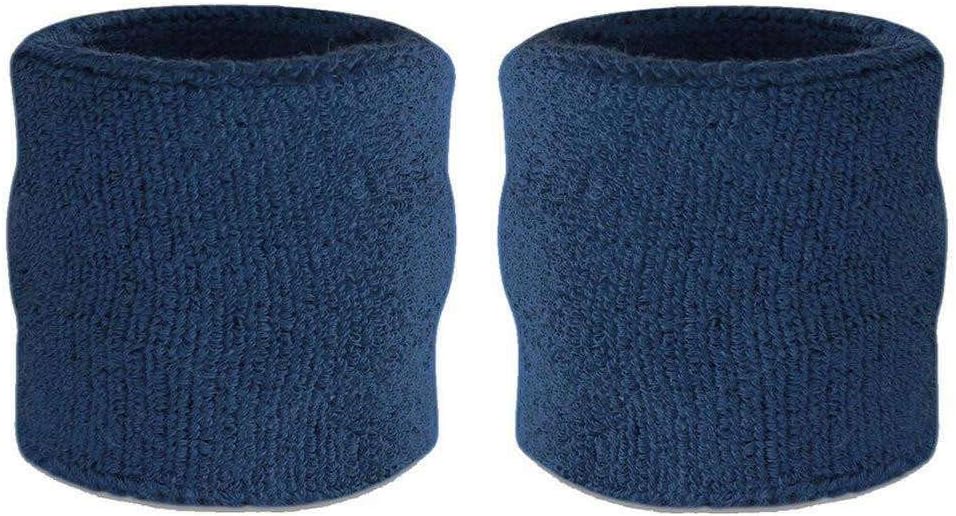 Suddora Wrist Sweatbands, Absorbent and Breathable Thick Cotton Bands for Working Out, Gymnastics, Basketball, Tennis, and Football, Multiuse Wristbands for Costumes and Cosplay