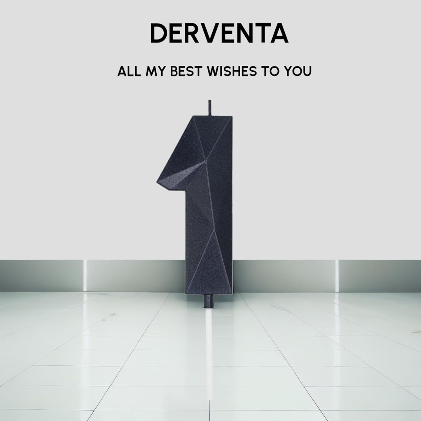 DERVENTA Large Birthday Candle Number 3D Black 3.7 inch Party Celebration Anniversary Decoration Cake Topper 1 Piece (Number 70 Black)