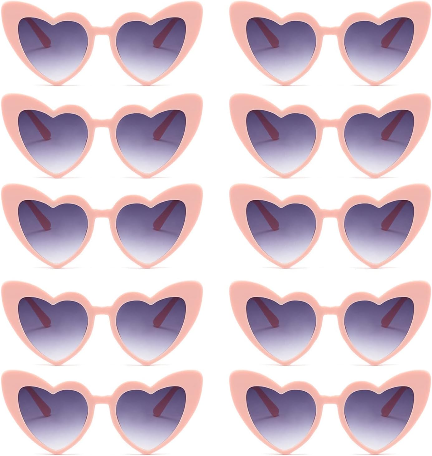 AEAHALY Pink White Black Heart Sunglasses for Women Vintage Bride Heart Shaped Sunglasses Wedding Party Accessories