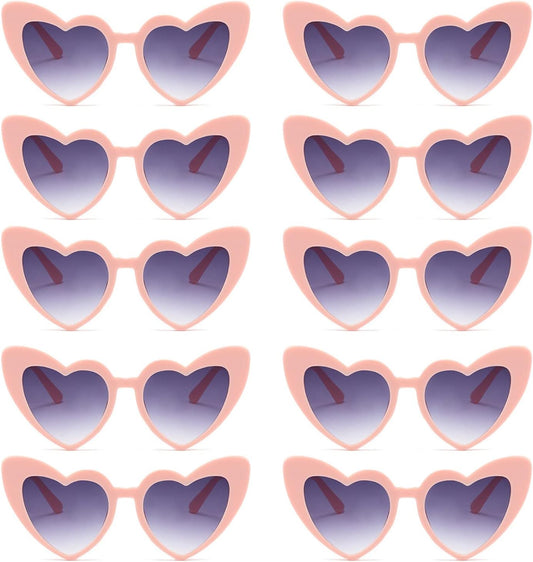 AEAHALY Pink White Black Heart Sunglasses for Women Vintage Bride Heart Shaped Sunglasses Wedding Party Accessories