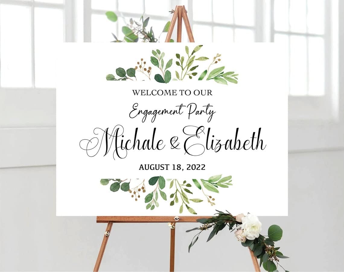 Personalized Engagement Welcome Sign, Engagement Party Sign, Engagement Decor, Engagement Decorations, Engagement Sign, Engaged Sign, We Are Engaged Welcome Sign #08