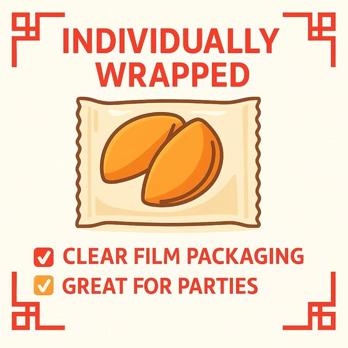 Sky | Fortune Cookies 400Pk | Premium USA Baked, Bulk Fortune Cookies Individually Wrapped