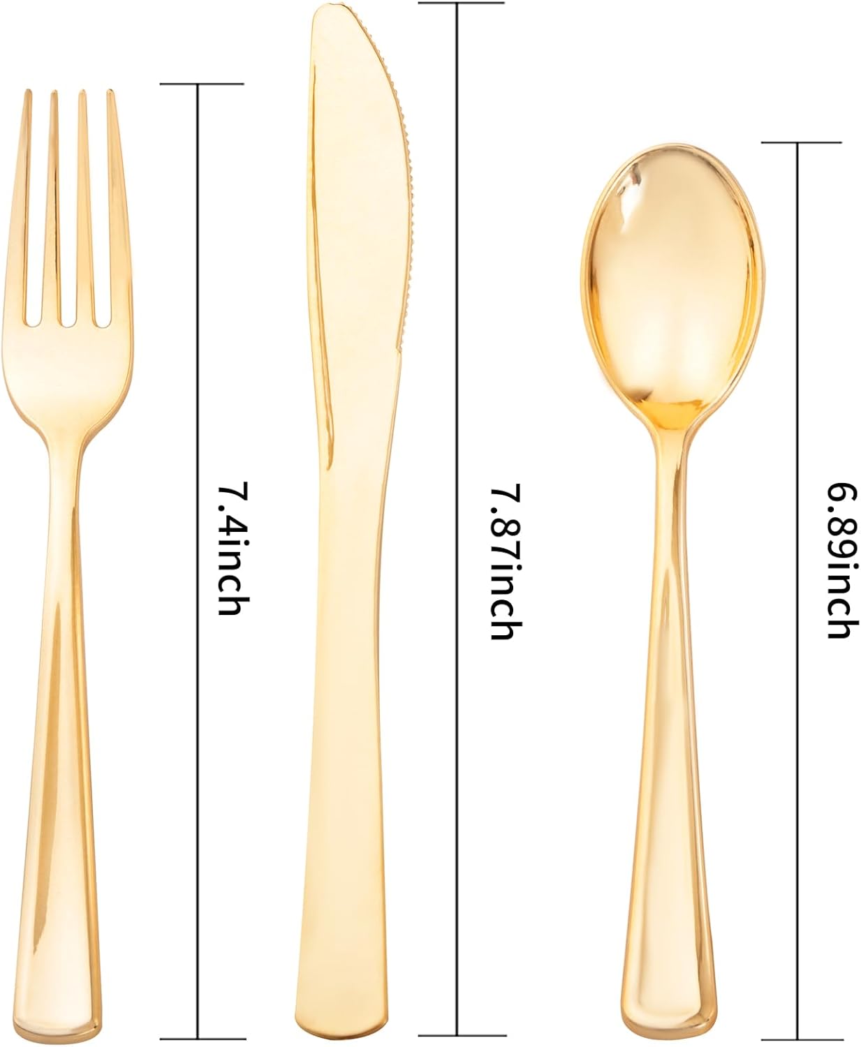 Liacere 200Pcs Gold Plastic Silverware-Gold Plastic Cutlery - Disposable Silverware include 100 Forks 50 Spoons 50 Knives Perfect for Parties&Weddings&Restaurants&Thanksgiving&Fall Decor