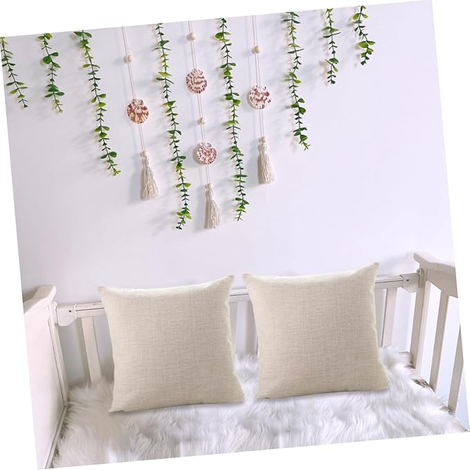 Wooden Bead and Shell Pendant Garland with Simulated Eucalyptus Leaves Lightweight Boho Hanging Decor for Door Window Aesthetic Leaf Vines Plant Decoration for Home and Party