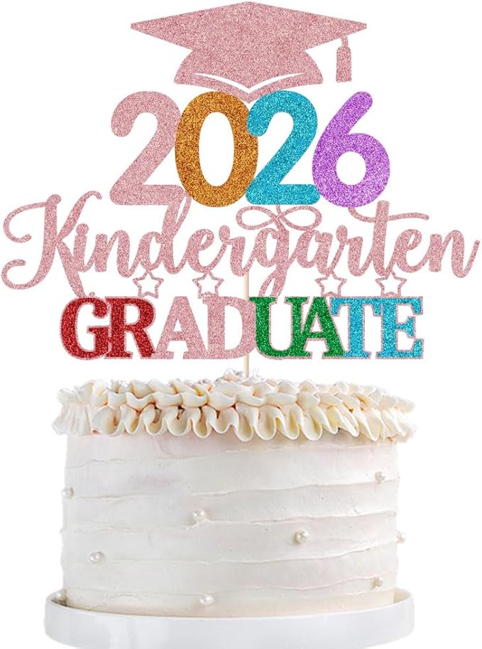 Kindergarten Grad Cake Topper,2026 Graduation Cake Topper,Peace Out Kindergarten Next Stop 1st Grade cake Decorations,2026Kindergarten Graduation Party Decorations Supplies