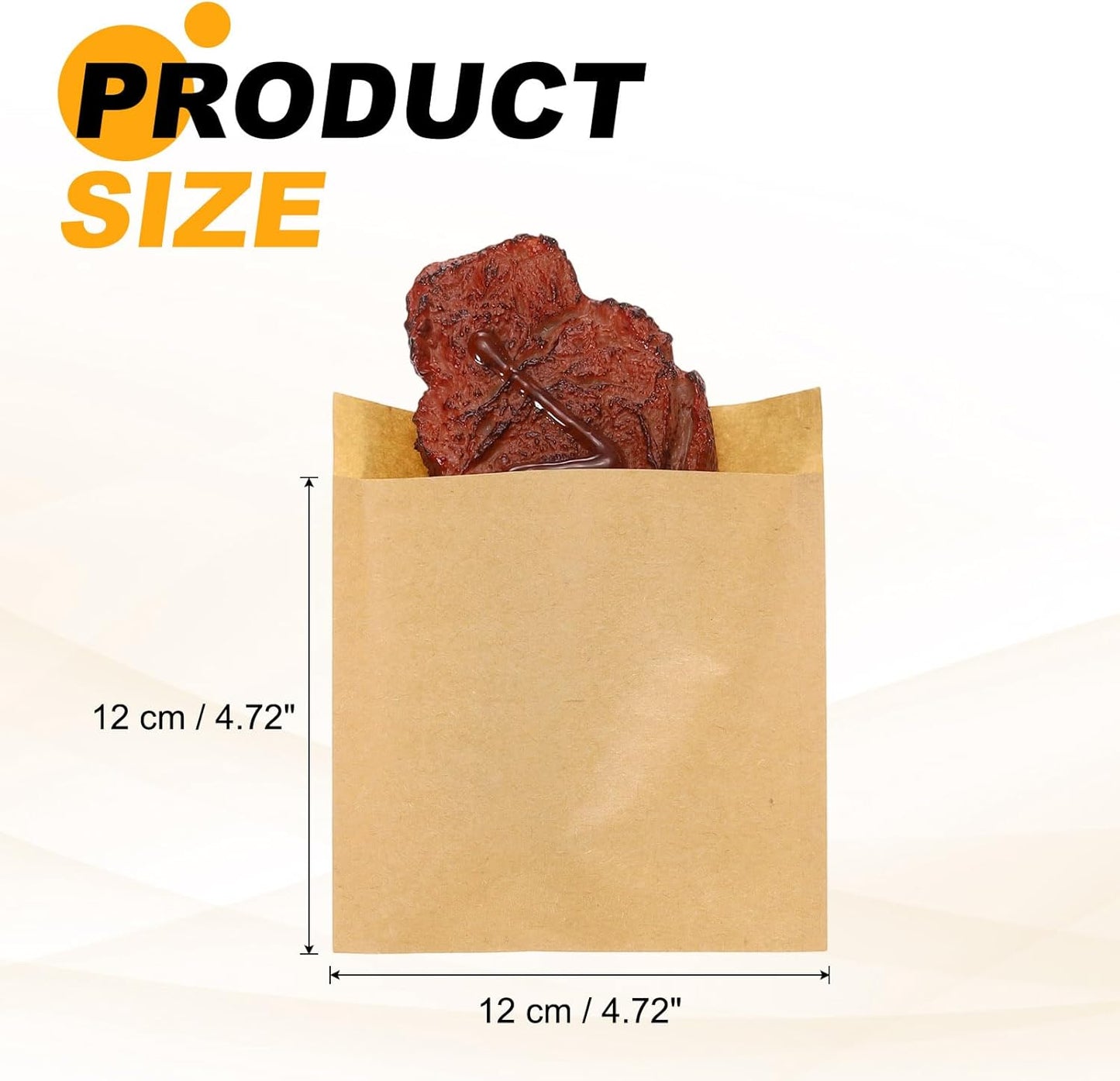 PATIKIL 4.72x4.72 Inch Paper Sandwich Bags, 100 Pcs Pastry Bag Small Pastry Bags Cookie Sleeves Food Packaging for Bakery Treats, Light Brown