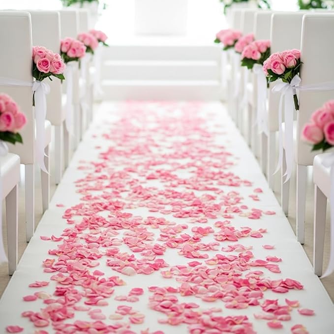 8.11oz Pink Real Rose Petals,Natural Petals For Wedding Party Decorations,Dried Flower Confetti,Rose Flower Girl,Table Centerpieces,Bridal Shower,Romantic Night,Proposal Decor