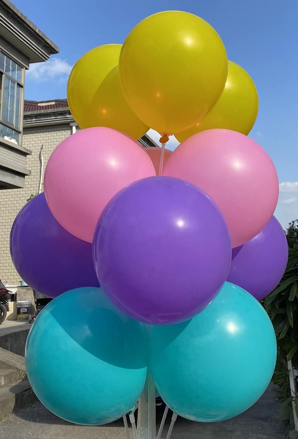 60 Count 12 Inch Latex Balloons for Birthday Wedding Party Decorations - Purple Teal Pink Yellow Baby Shower Supplies, Spring Summer Balloon Pack