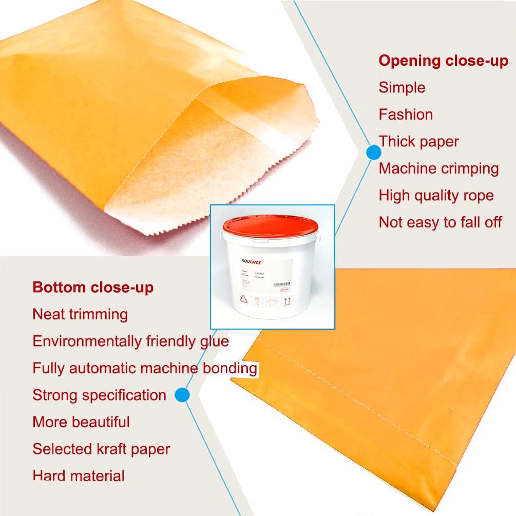AZOWA Candy Buffet Bags Orange 6 x 9 In Large Paper Treat Bags Pack of 100