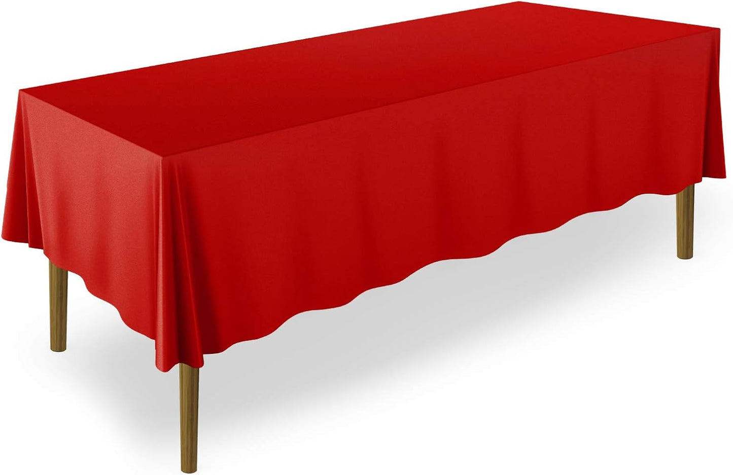 Lann's Linens - 70" x 120" Premium Tablecloth for Wedding/Banquet/Restaurant - Rectangular Polyester Fabric Table Cloth - Red