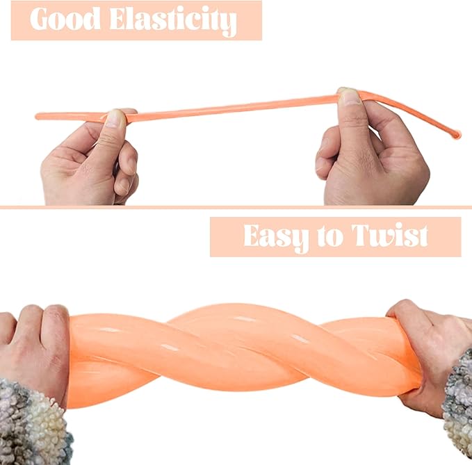 260 Long Balloons 100 Pack Pastel Orange Twisting Animal Balloons Thickening Latex Modeling Long Magic Balloons for Animal Model Weddings Birthdays Festival Party Decorations