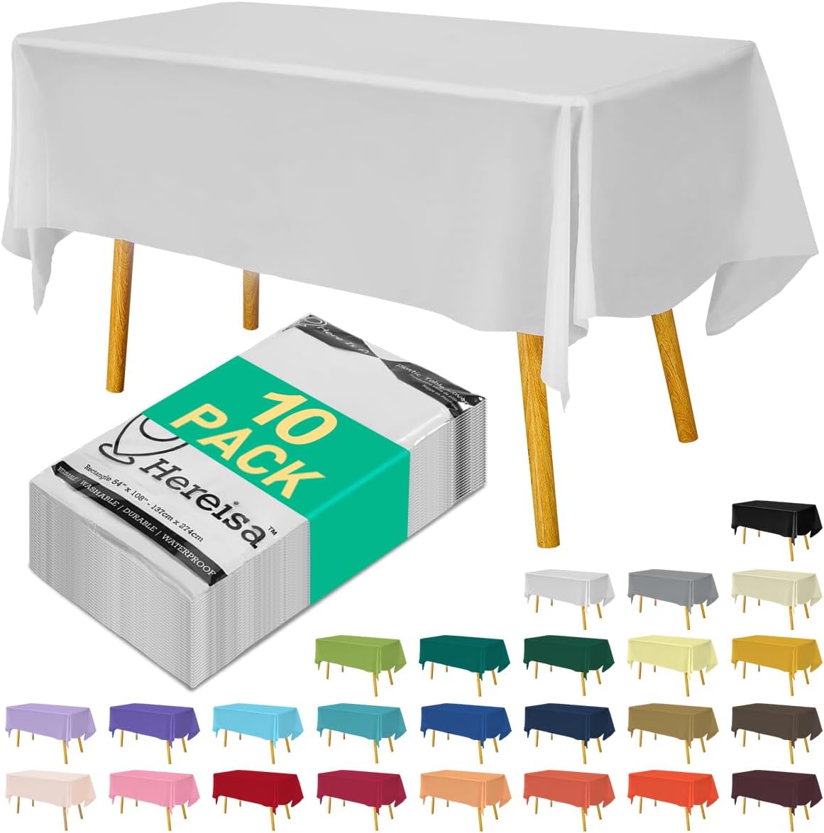 Plastic Tablecloths 5 Pack 10 Pack Rectangle
