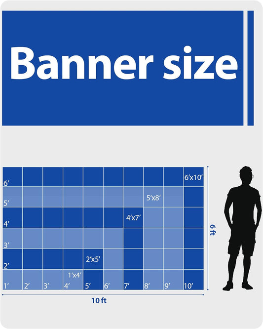 Custom Vinyl Banners and Signs Customize Outdoor, Personalized Banner with Logo Text for Party Birthday, Customized Banner Decoration for Business Graduation Wedding Event 9'x27'