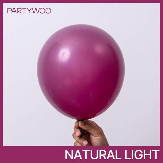 PartyWoo Dark Purple Balloons 50 pcs 12 Inch Dark Magenta Plum Latex Helium Balloons for Graduation Baby Shower Gender Reveal Wedding Butterfly Halloween Birthday Party Decorations Purple-F13