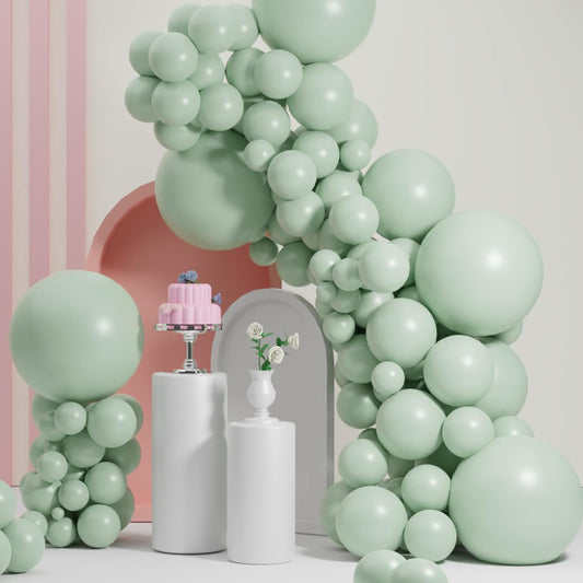 Dusty Green Balloons, Scmdoti Light Green Balloons Different Sizes 18 12 10 5 Inches, Green Balloon Garland Arch for Birthday Baby Shower Graduation Wedding Anniversary Party Decorations(DustyGreen)