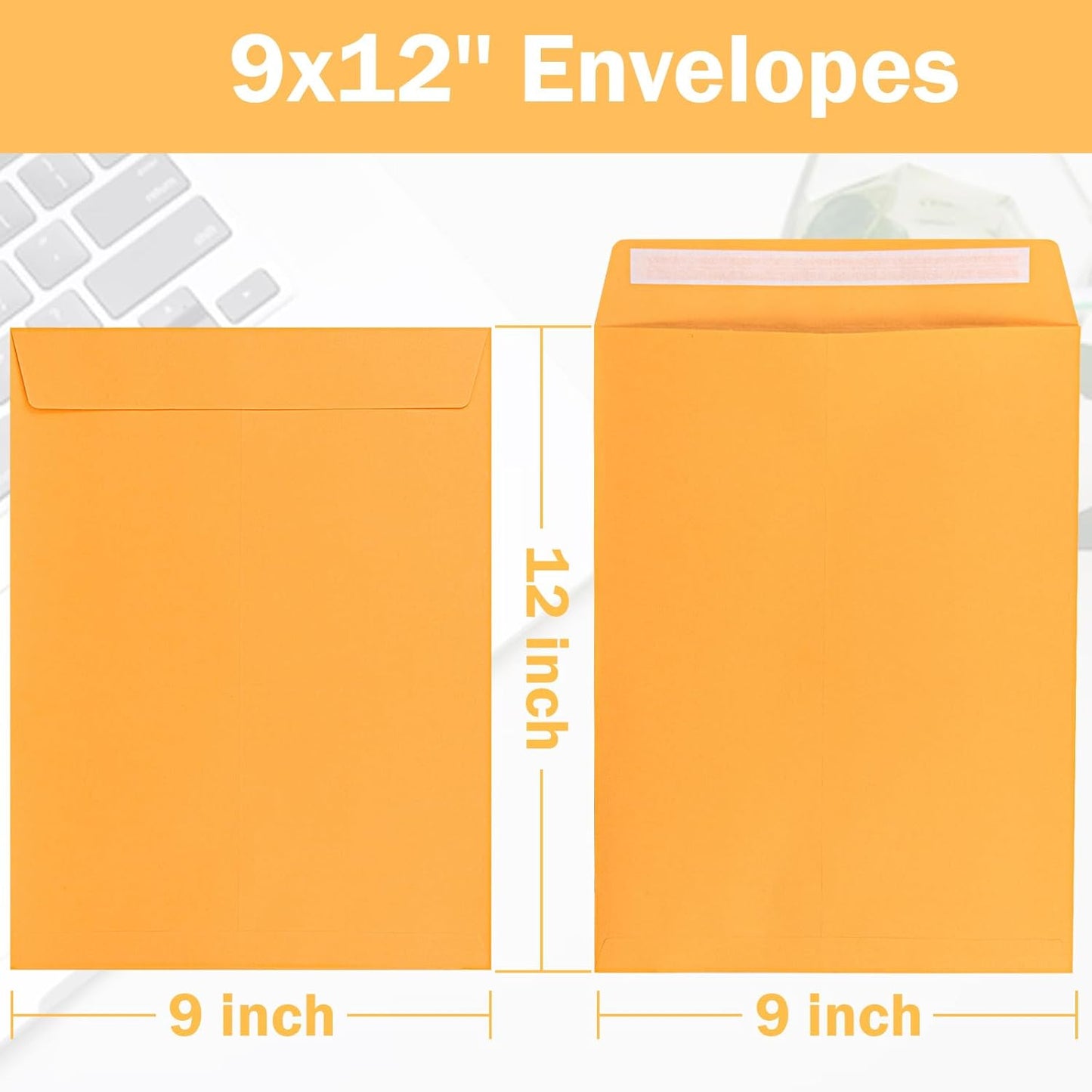 9x12 Envelopes Self Seal 50 Pack Manilla Envelopes Catalog Mailing Envelopes 9x12 Self Sealing Envelopes for Photos,Cards,Documents