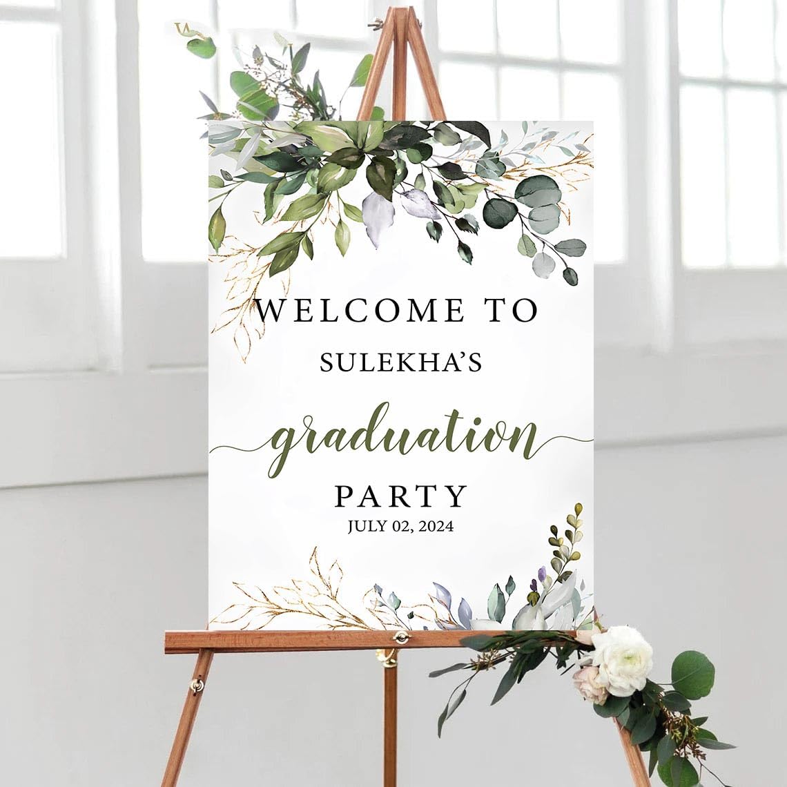 Personalized Graduation Party Welcome Sign, Graduation Party Decorations, Graduation Party Sign, Graduation Party Yard Sign, Graduation Party Decor #2, Version-02