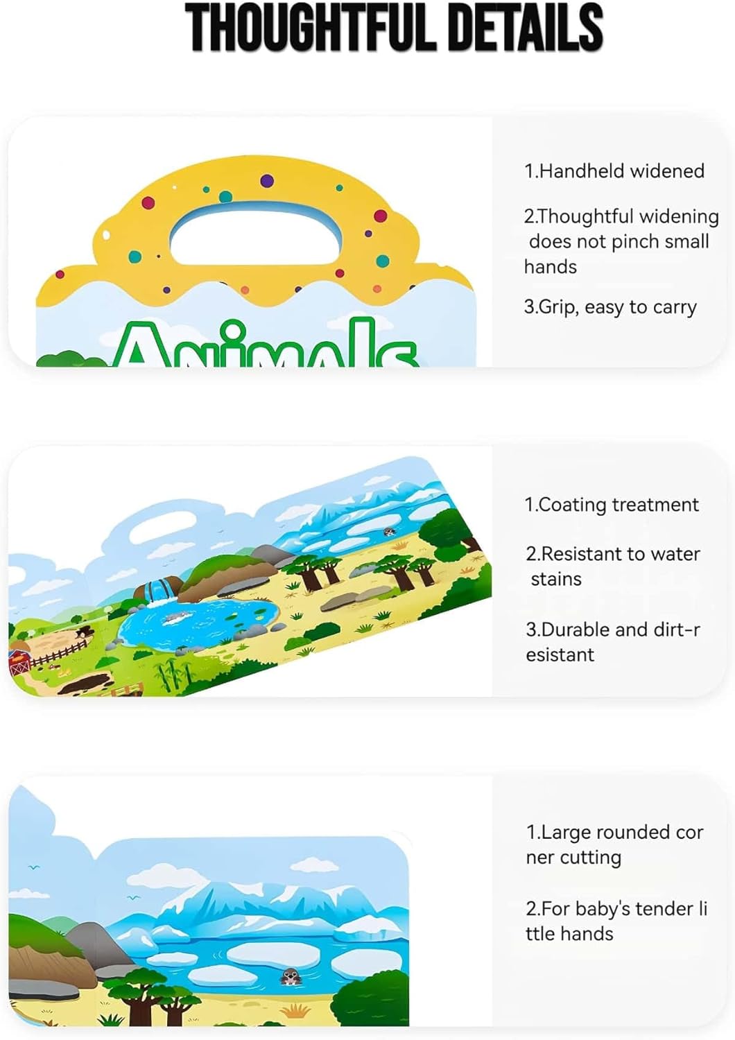 3 Sets Reusable Sticker Book for Toddlers 3+ Years - Waterproof Sticker Books for Kids, Travel Toys with Stickers for Kids, Perfect for Restaurant & Plane Use, Birthday Gifts for Girls Boys