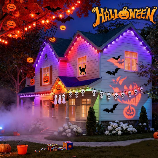 Permanent Outdoor Lights,Smart Outdoor Christmas Lights with IC+RGB 20 LED, IP67 Waterproof Eaves Lighting with 213 Modes for Halloween Christmas Birthday Holiday Party, APP/Remote Control