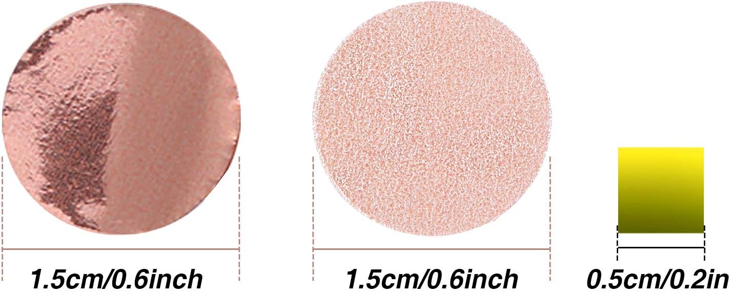 TecUnite Round Tissue Paper Table Confetti Dots for Wedding Birthday Party Decoration, 1.76 oz(Rose Gold Confetti,1.5 cm)