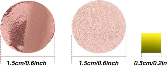 TecUnite Round Tissue Paper Table Confetti Dots for Wedding Birthday Party Decoration, 1.76 oz(Rose Gold Confetti,1.5 cm)