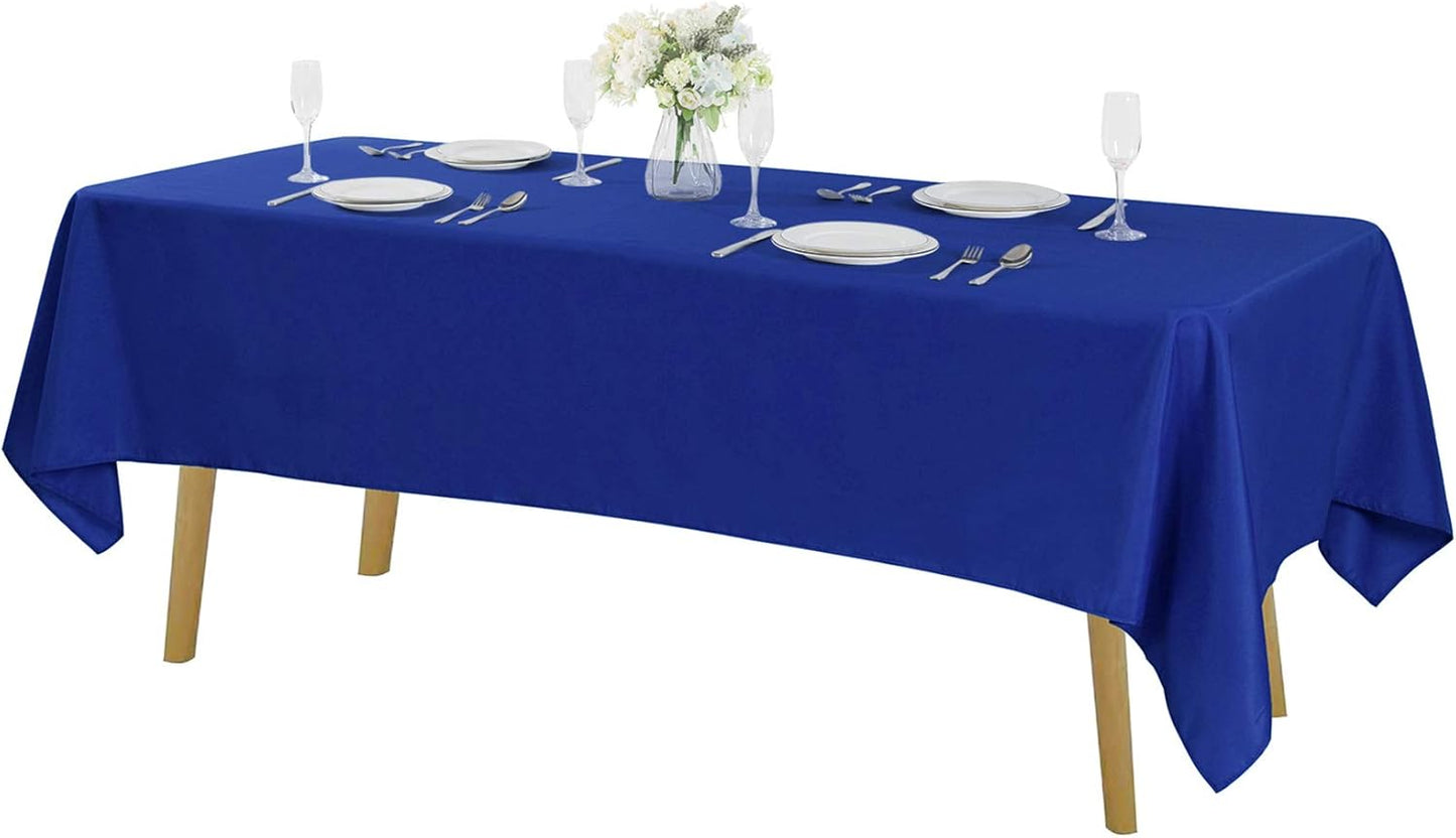 Rectangle Tablecloth 60x120 inch Washable Polyester Fabric Table Cloth for Wedding Party Dining Banquet Decoration（60x120, Royal Blue）