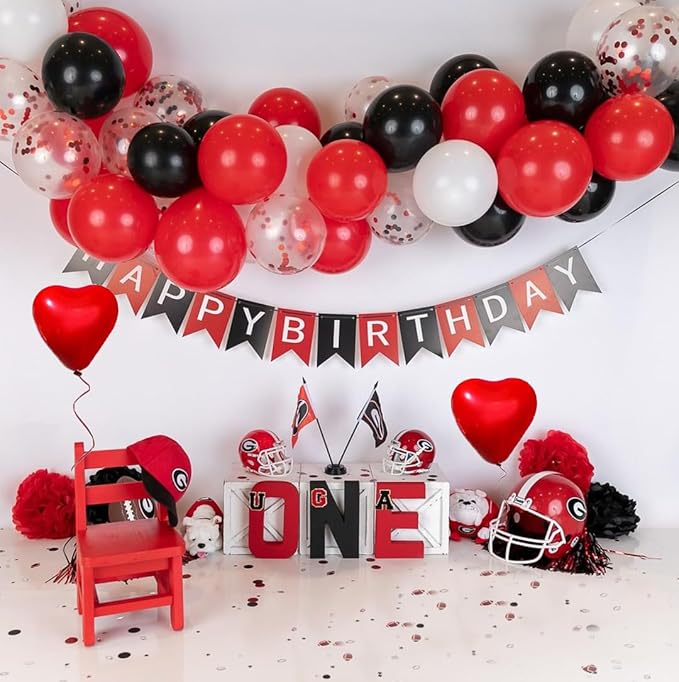 Red and Black Latex Balloons, 50Pcs 12inch Black Red White Party Balloons for Birthday,Wedding,Casino Party, Race Car Party,Valentine's Day Party Events Decorations