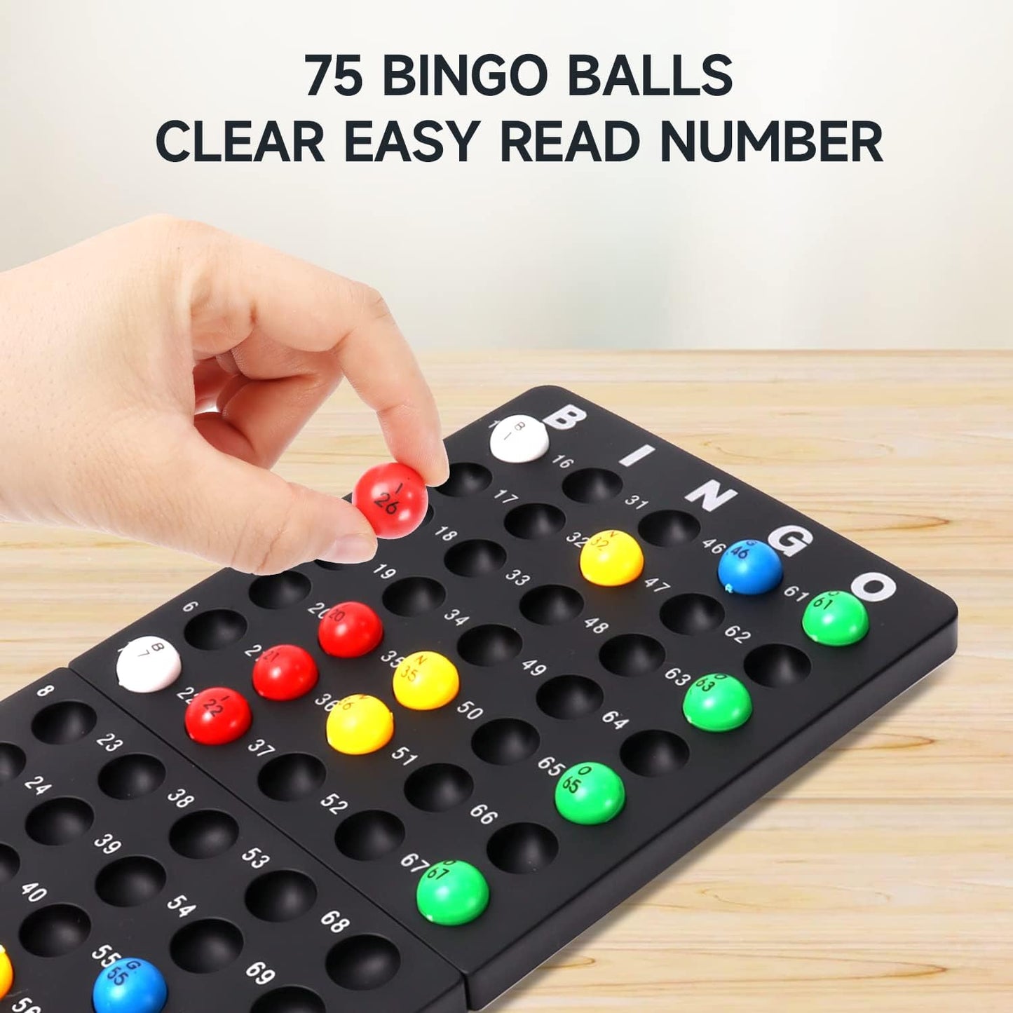 GSE Games & Sports Expert Deluxe Bingo Game Set with Steel Cage, Master Board, 75 Balls, 150 Chips, 18 Bingo Cards for Friend Parties, Game Night