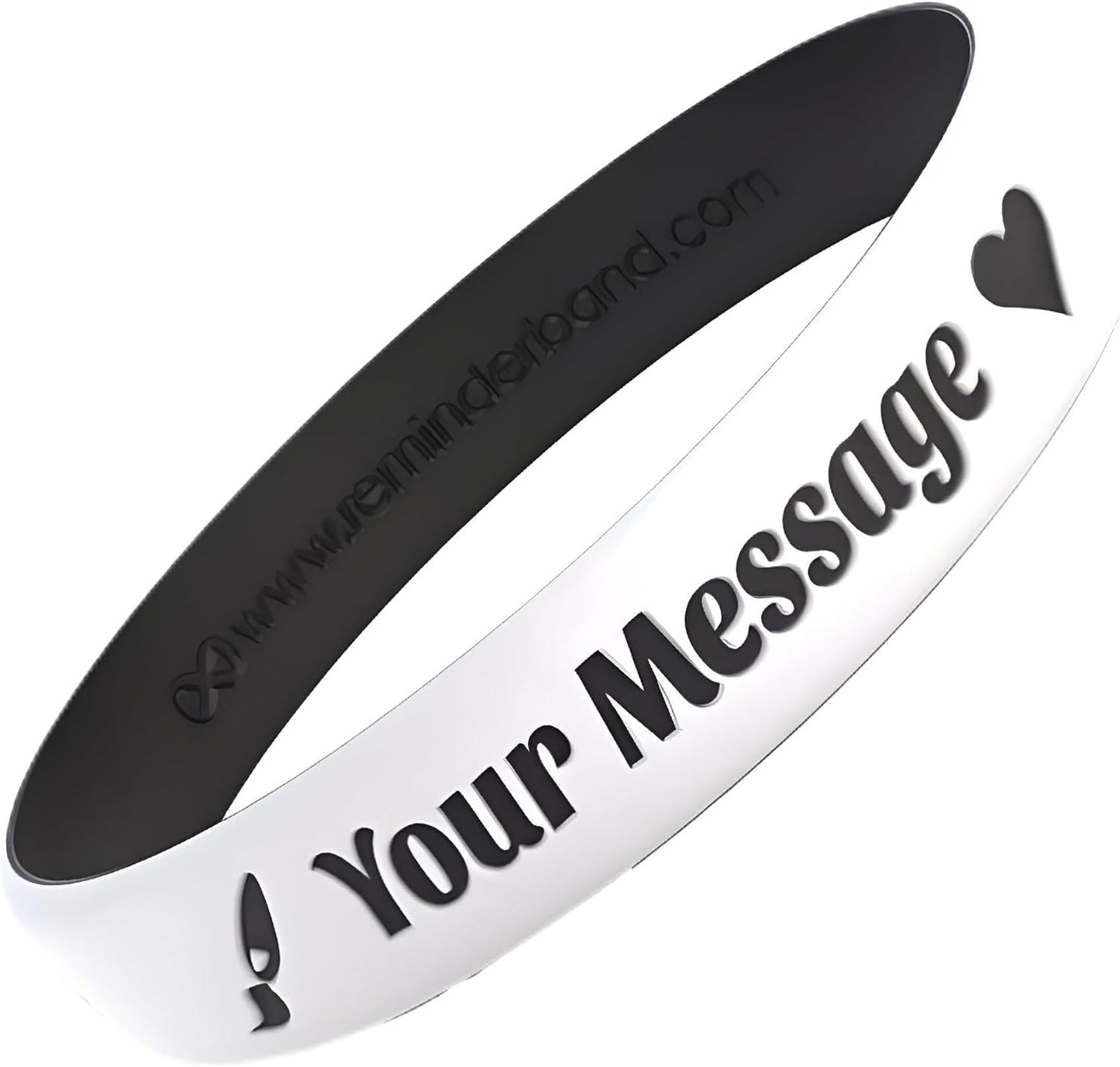 Reminderband Custom 100% Silicone Luxe Wristbands – Personalized Motivational Bracelets, Bulk Rubber Bands for Events, Fundraisers, Awareness, Gifts - Hypoallergenic Bands