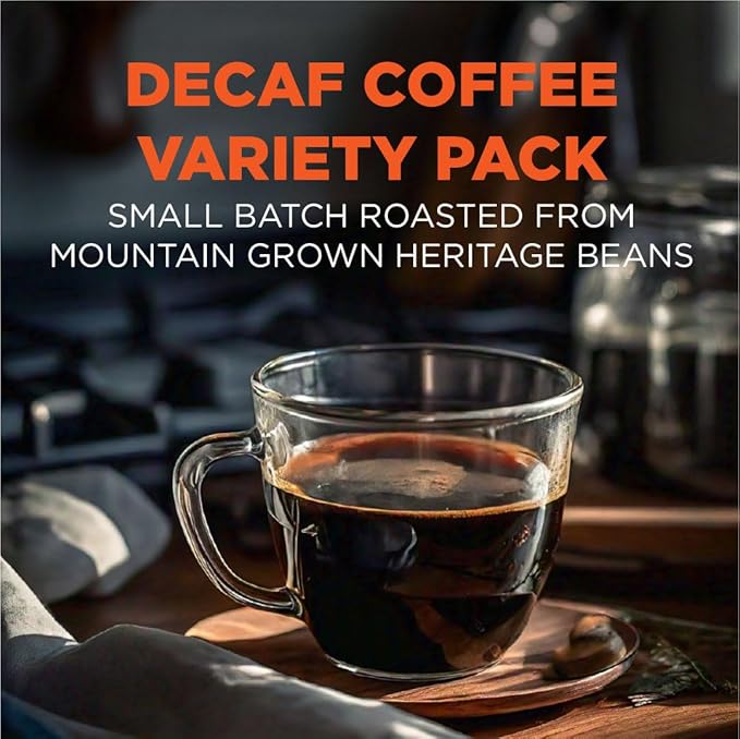 Maud's Decaf Coffee Pods Variety Pack, 80 ct, 9 Assorted Roasts & Flavors, Decaffeinated Medium Roast Coffee in Recyclable Single Serve Pods - 100% Arabica Coffee, Compatible with Keurig K Cups Maker