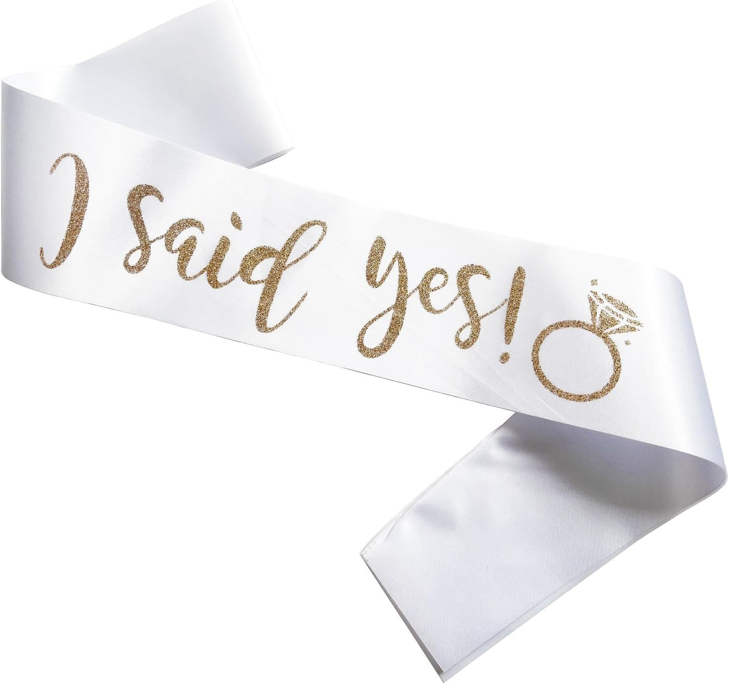 I Said Yes Sash,Future Mrs Sash Engagement Party SashBachelorette Party Sashes, Bridal Shower Sash for Bride to Be,Rose Gold