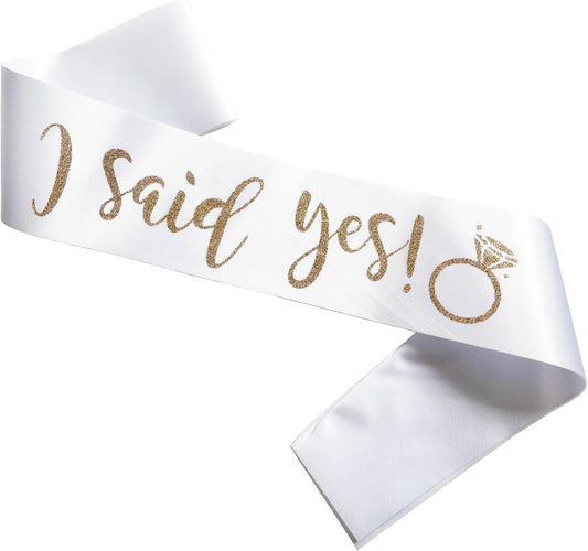 I Said Yes Sash,Future Mrs Sash Engagement Party SashBachelorette Party Sashes, Bridal Shower Sash for Bride to Be,Rose Gold