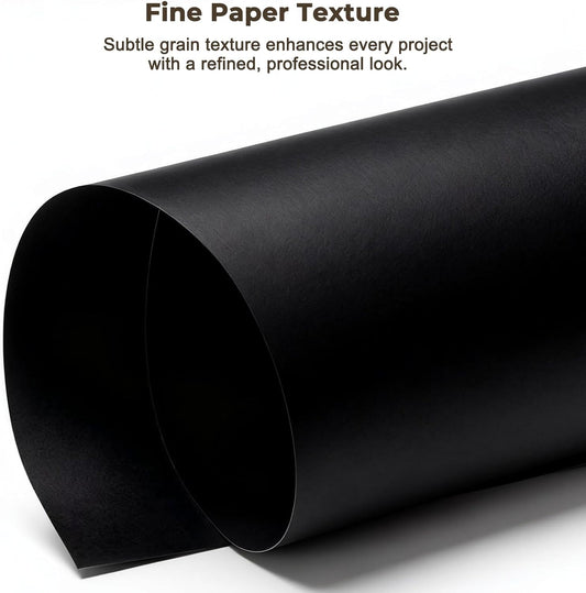 100 Sheets Black Cardstock 8.5 x 11 Cardstock Printer Paper 65 lb/180 gsm, Card Stock Paper for Printer, Drawing,Gift tags,Invitations