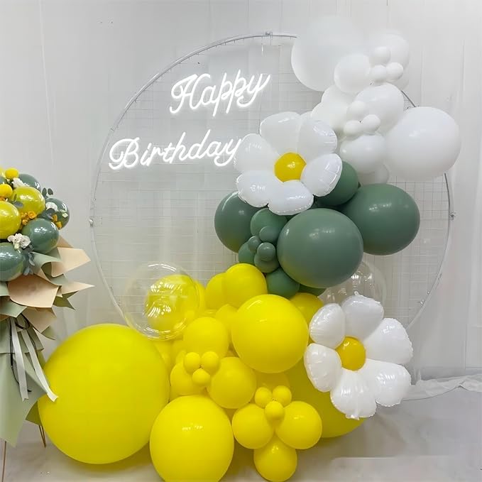 Yellow Balloons, 140pcs 18 12 10 5 Inch Different Sizes Pack Party Latex Balloons for Birthday Halloween Holiday Balloon Garland as Party Decorations