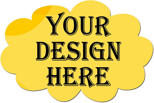 JOVELLO 50-600 Custom Stickers - Personalized Labels Stickers with Image Logo and Text(Cloud,3.5x5.25Inch)