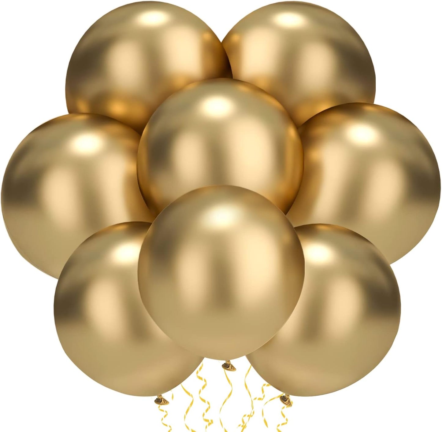 Gold Metallic Chorme Balloons Latex Party Balloons - 20 Pack 18 Inch Big Gold Balloons Large Round Helium Balloons for Baby Shower Wedding Graduation Birthday Gold Themed Party Decorations