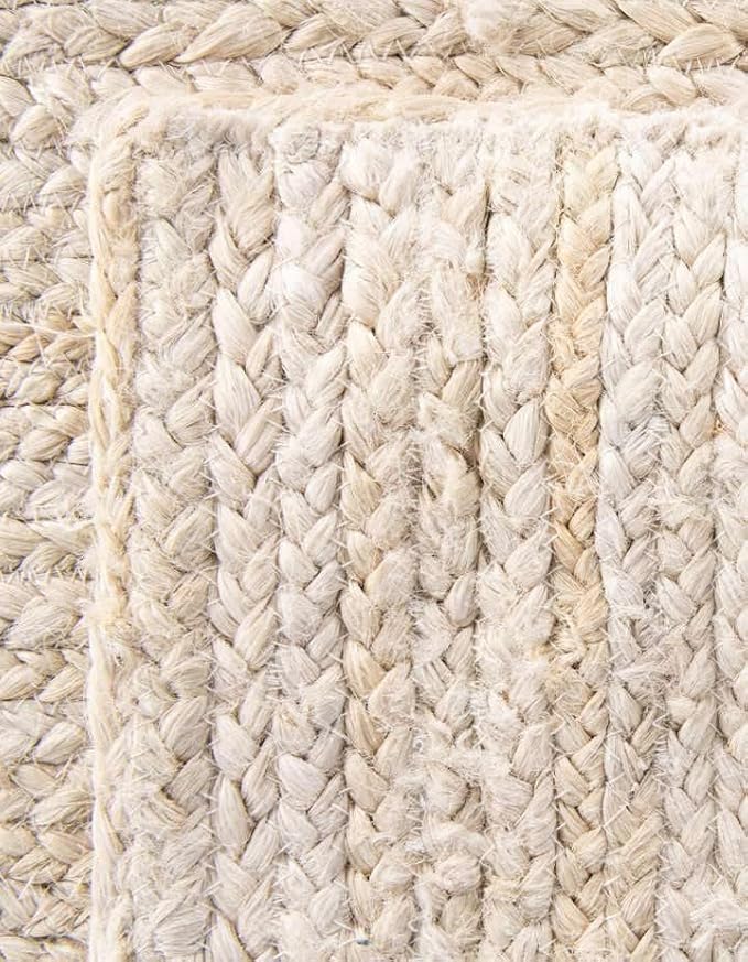 Handwoven Natural Jute Table Runner – Rustic Farmhouse Style, Natural Burlap Look – Eco-Friendly Table Decor for Dining Table, Weddings & Events,Size-14 x 36 Inches-White
