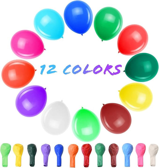 Thickened balloons, 120 PCS Balloons Assorted Colors, Latex Balloons for Kid's Birthday Party, Exquisite Rainbow Balloon, 12 Inches 13 Kinds of Rianbow Colorful Party Balloons Decorations.