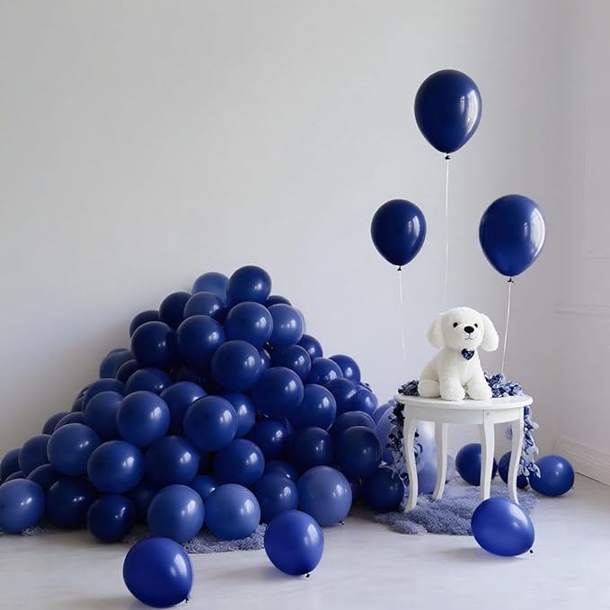 160Pcs Navy Blue Balloons 5 inch Small Dark Blue Latex Balloons Matte Party Ballons for Birthday Father's Day Bridal Shower Graduation Wedding 4th of July Ocean Themed Frozen Party Decorations