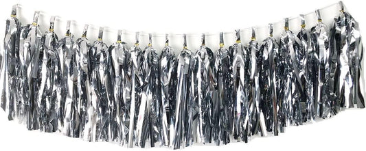 Tissue Paper Tassels Paper Tassels Garland Banner Table Decor Party Tassels Banner Wedding Birthday Baby Shower Nursey Party Decorations Supplies (20, Silver)