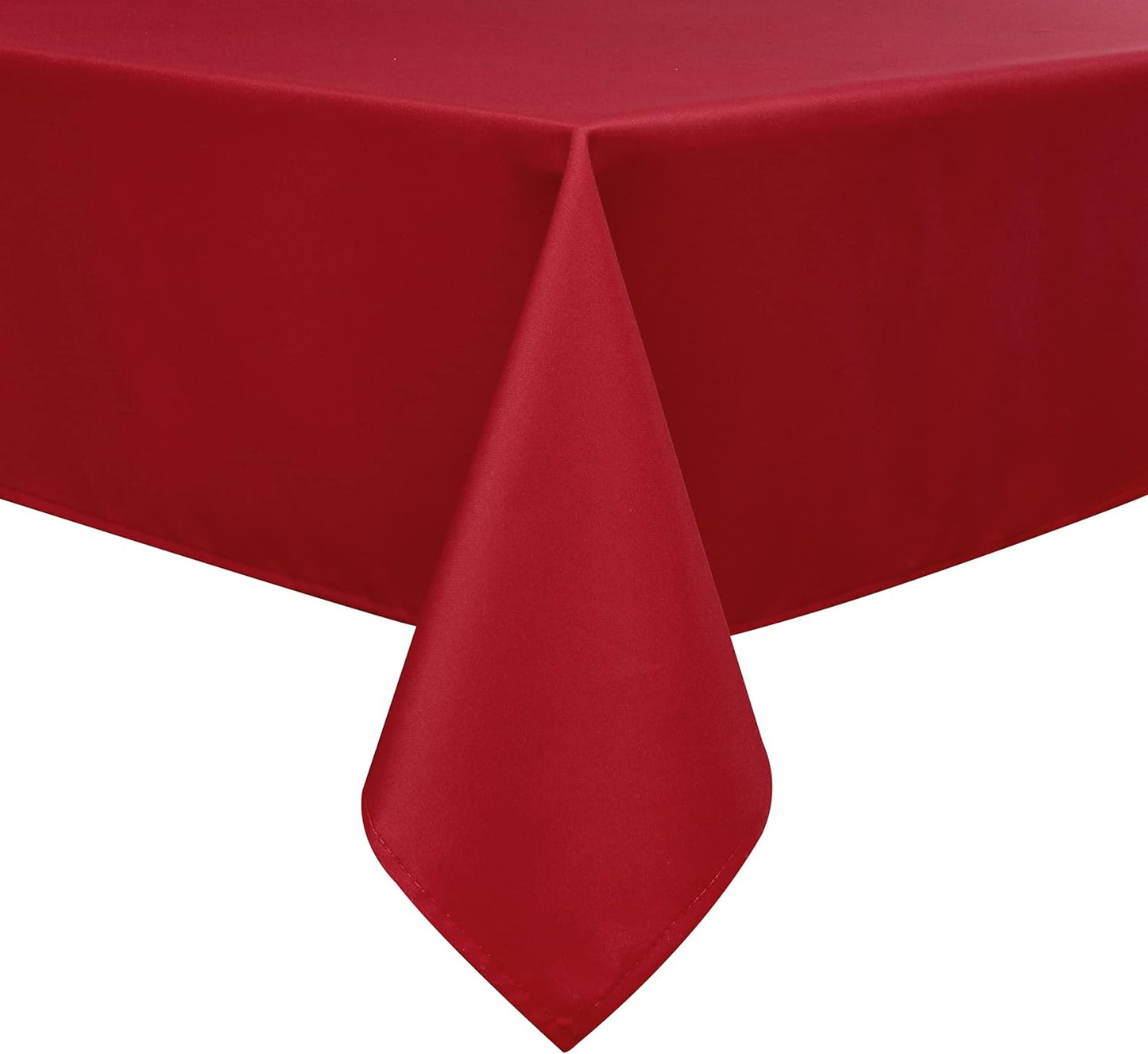 Wewoch Red Rectangle Tablecloth Water Resistant Washable Polyester Table Cloth for Dining,Kitchen, Parties Weddings and Outdoor Use 60 Inch by 120 Inch