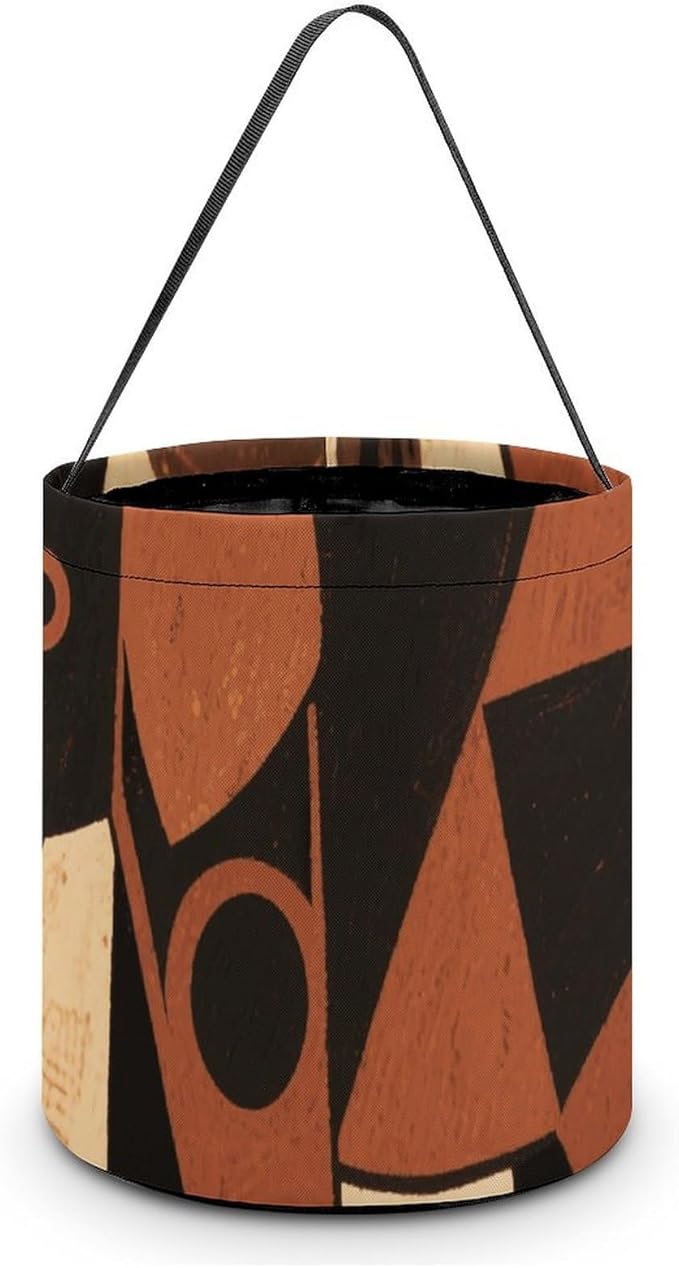 Halloween Candy Bucket - Elephant March Print Trick Or Treat Candy Bag, Gift Bag for Party Favor Supplies