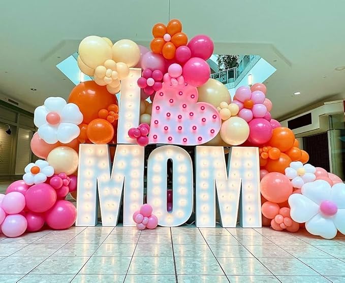 155Pcs Daisy Balloon Arch Garland Kit Macaron Pink Yellow Retro Orange White Heart Balloons with Plum Clip Daisy Shaped Flower for Two Groovy Party Decor Daisy Theme Wedding Birthday Mother’s Day