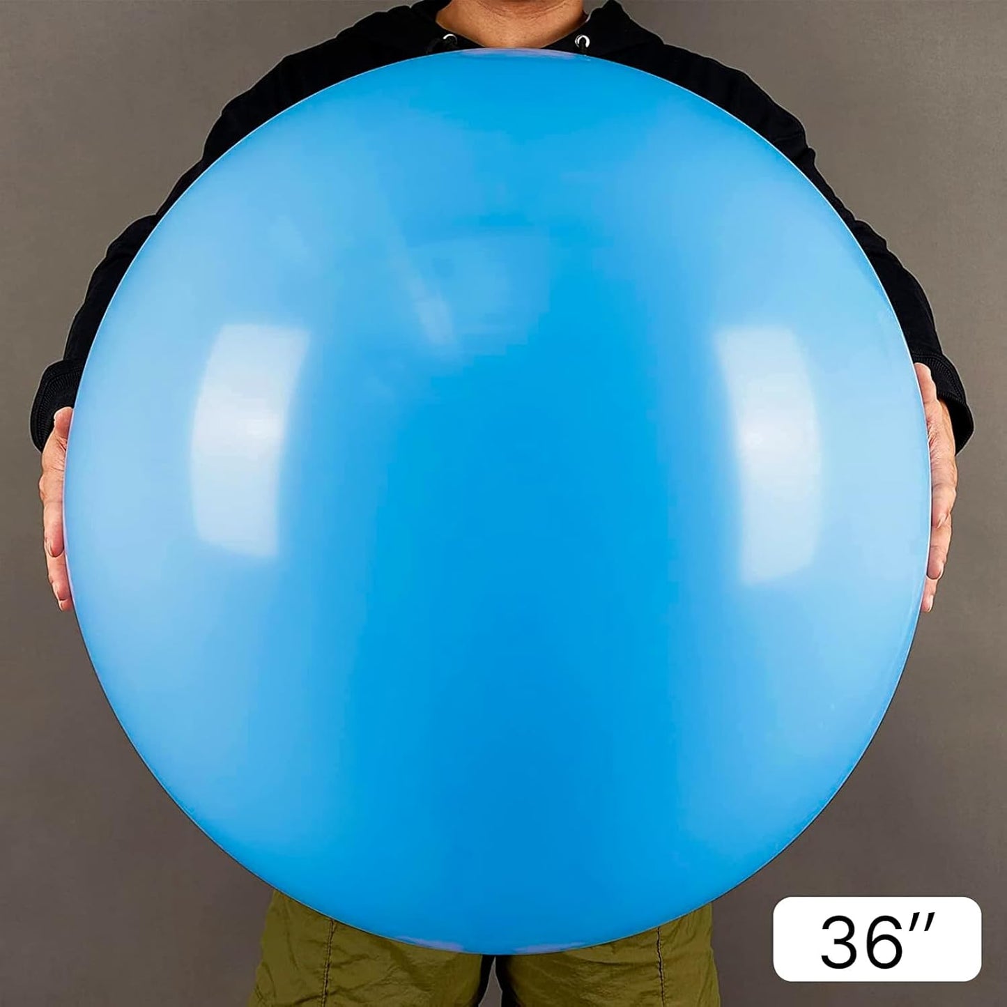 PartyWoo Light Blue Balloons 4 pcs 36 Inch Extra Large Big Jumbo Giant Baby Pastel Sky Aqua Blue Balloons for Graduation Baby Shower Gender Reveal Weddings Birthday Party Decorations Blue-Y20