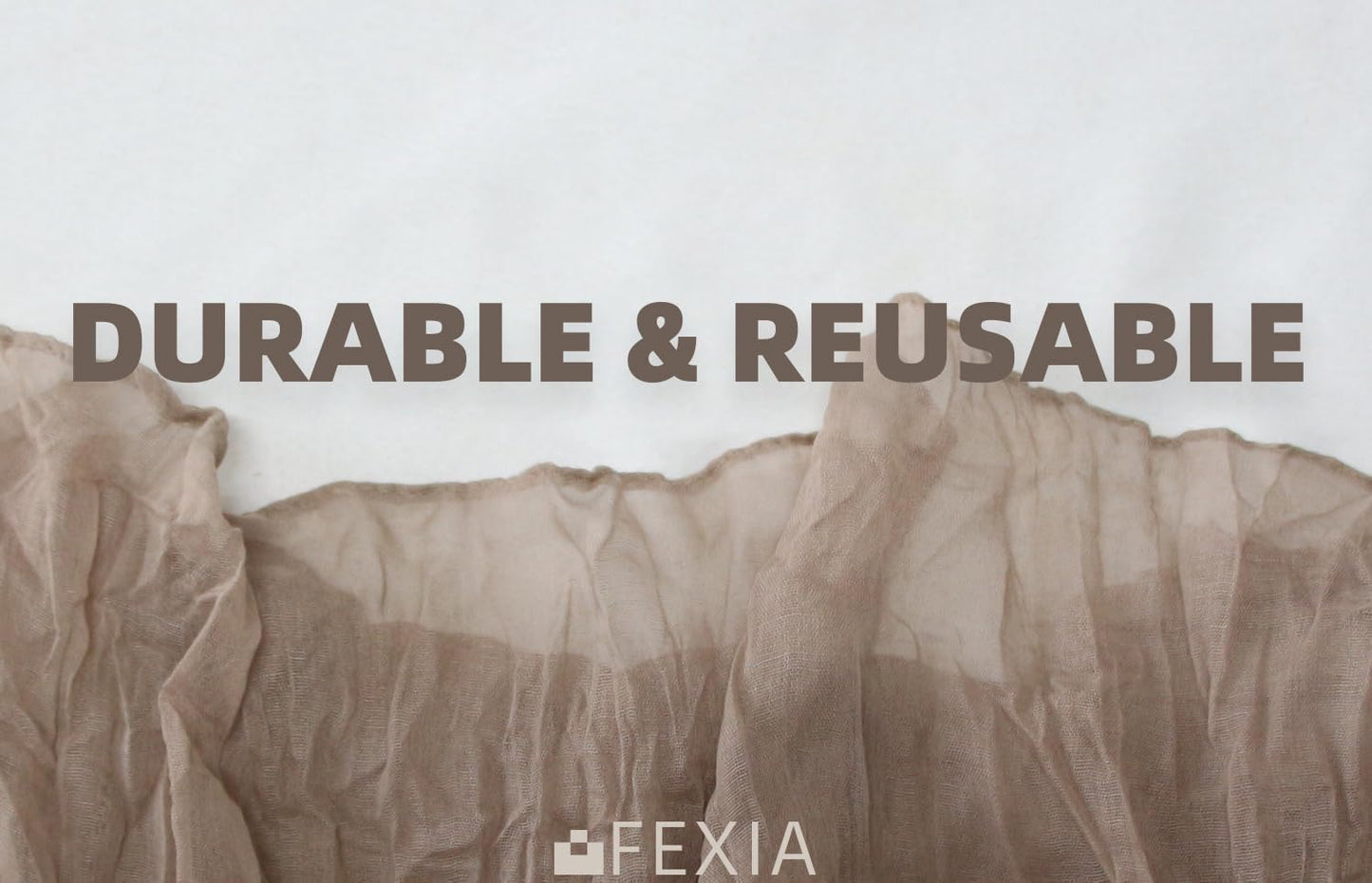FEXIA 3 Pack Nude Table Runner 35x120 Inches for Baby Shower Decoration Gauze Rustic Table Runner for Wedding Party First Communion Centerpiece Engagement Bridal Shower Boho Decoration