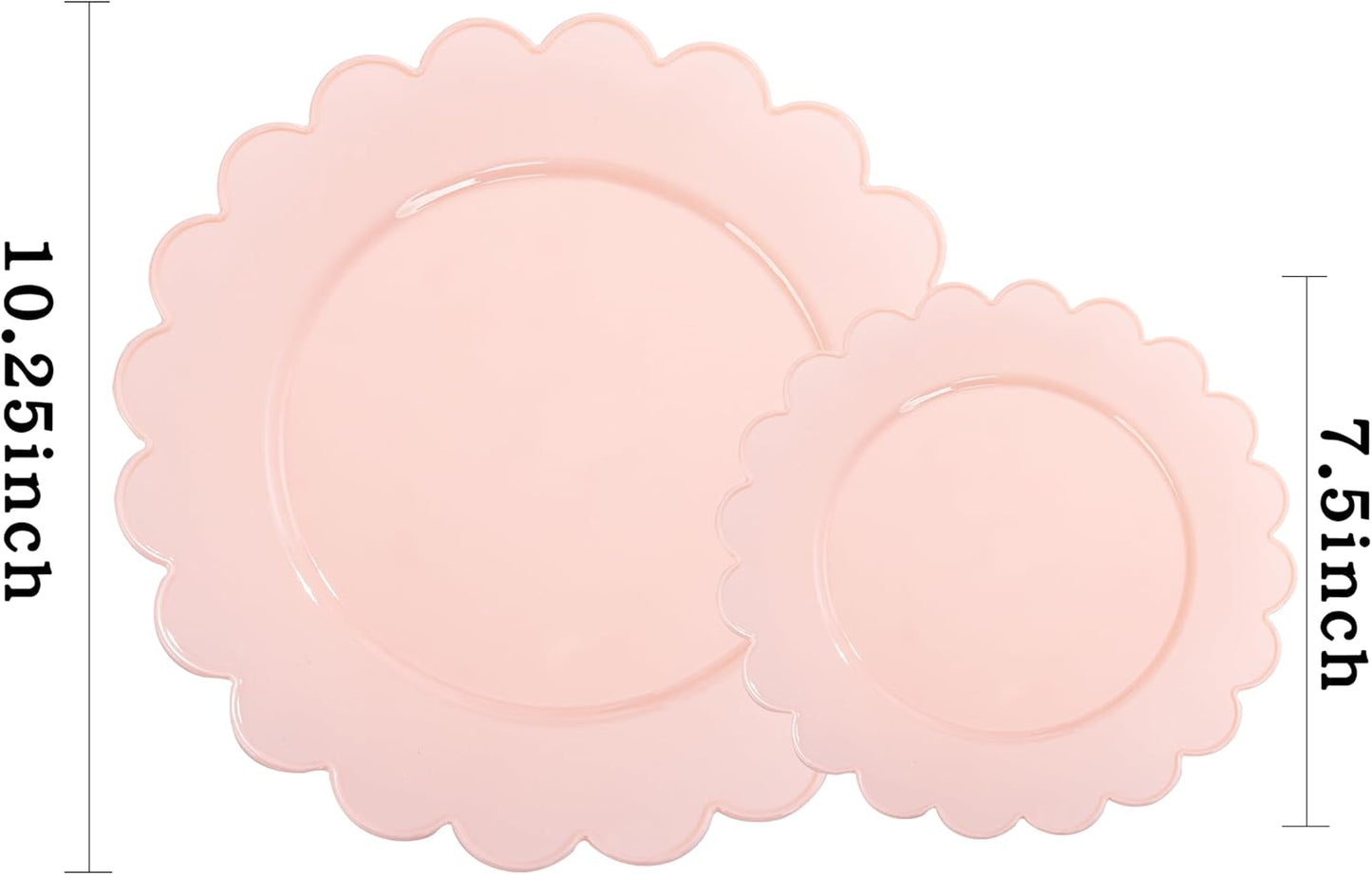supernal 100pcs Pink Plastic Plates,Heavy Duty Disposable Plates,Party Supplies Include 50 Plastic Dinner & Dessert Plate,Platos Desechables Elegantes,Pink Disposable Plate for Party,Bridal Shower