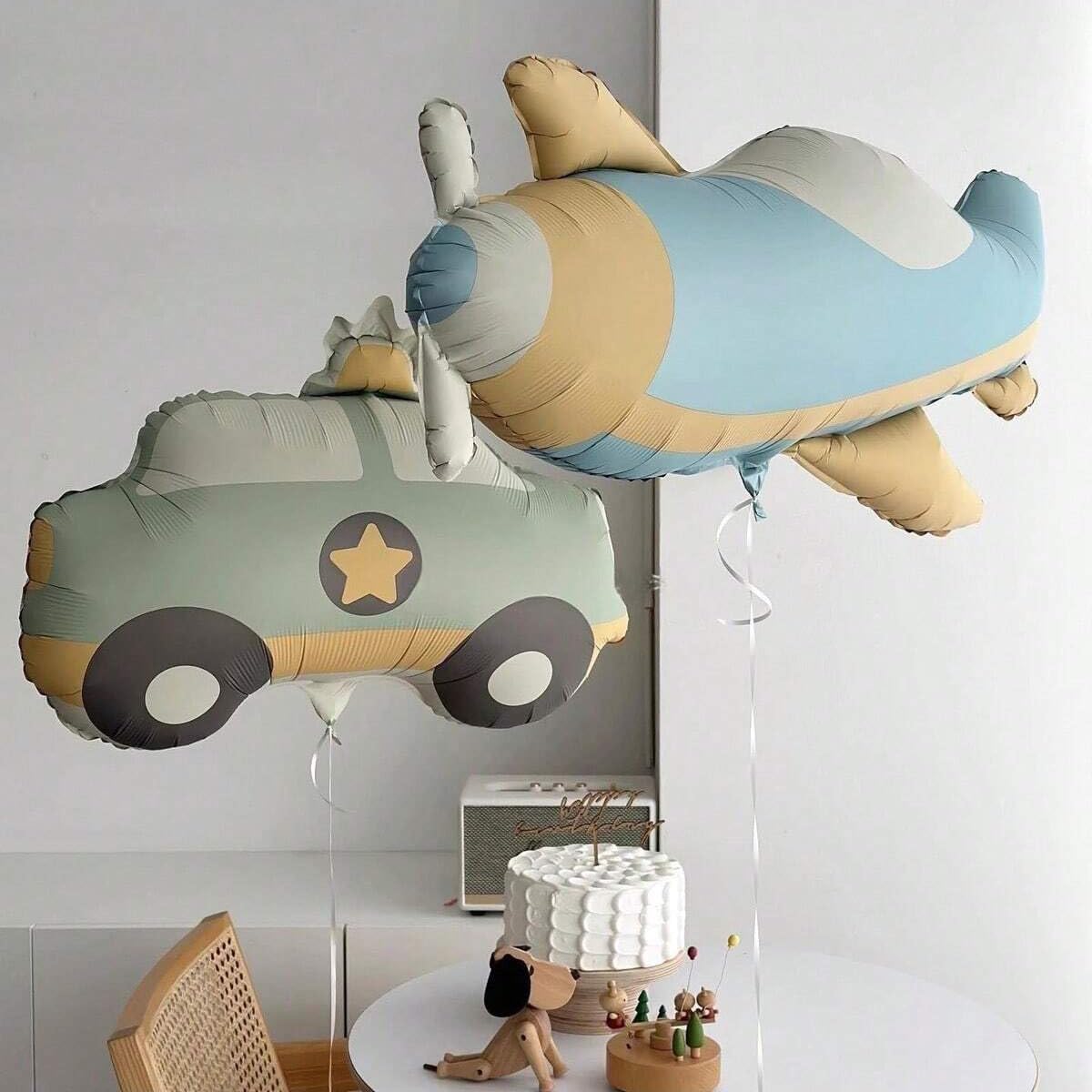 Matte Aircraft balloon inflatable airplane party decorations Birthday Foil Balloons for pilot birthday party boy child airplane Theme Birthday Party Decor Supplies