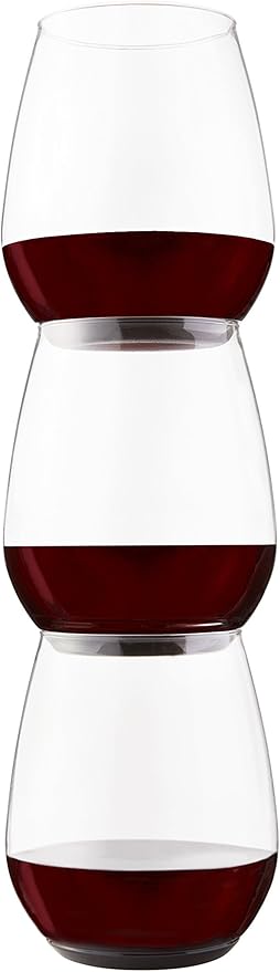 TOSSWARE POP 18oz Vino XL SET OF 12, Premium Quality, Recyclable, Unbreakable & Crystal Clear Plastic Wine Glasses, 12 Count (Pack of 1)