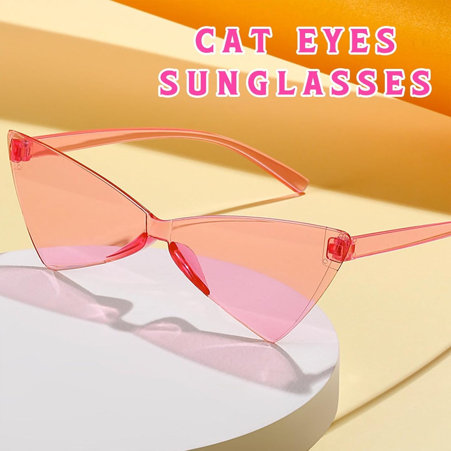 Heart Shaped Rimless Sunglasses 12Pack, Bachelor Party Cool Colorful Funky Sunglasses